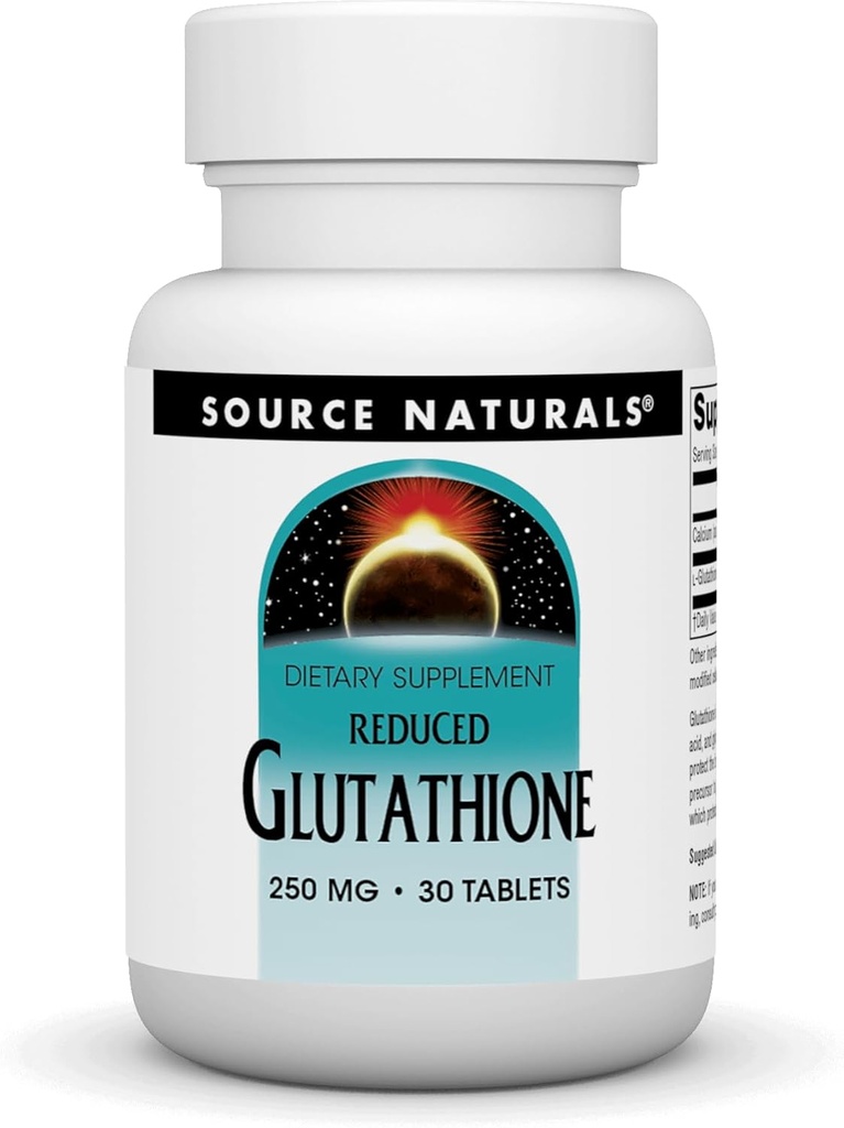 Source Naturals Glutathione, Supplement for Liver Support, 250mg - 30 Tablet