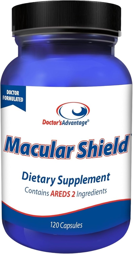 Doktor'un Avantajı Macular Shield Eye Vitamins 120 Capsules | Lutein ve Zeaxanthin Supplements with AREDS 2® Materialss for Macular Degeneration Support