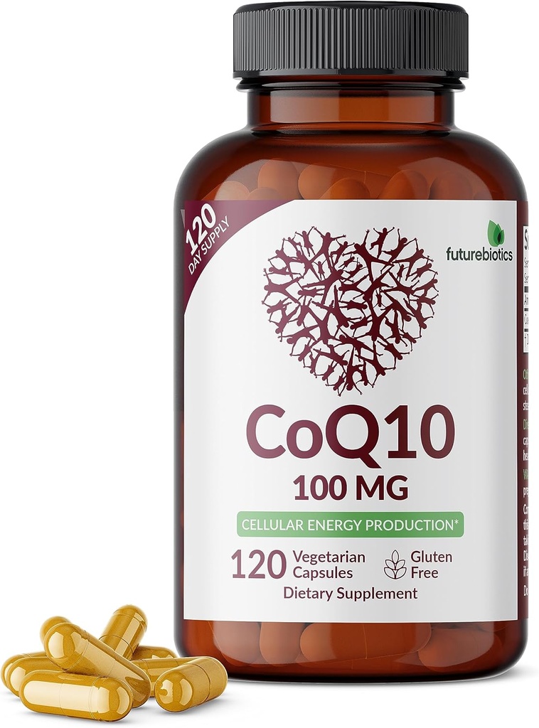 Futurebiyotiks CoQ10 100 MG Hücre Enerji Üretimi, 120 Vegetarian Capsules