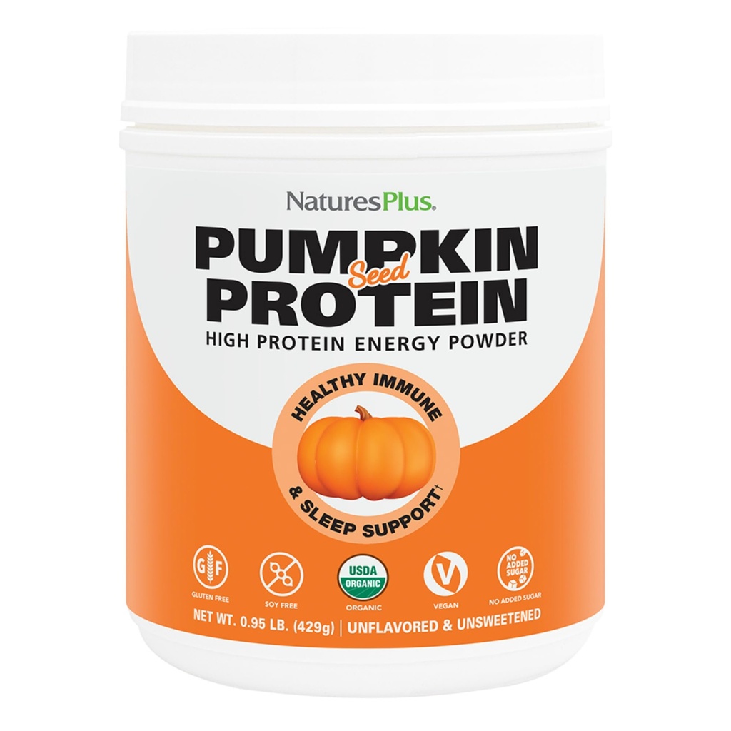 NaturesPlus Organik Gliser Tohum proteini - .95 lbs Vegan protein Toz - Yüksek Enerji Protein Supplement, Prostate Health, Soothes Menstrual Discomfort - Vegetarian, Gluten-Free - 15 Servisler