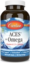 Carlson - ACES + Omega, Vitaminler A, C, E & Selenium + Omega-3s EPA ve DHA, Sağlık Desteği, 180 Softgels