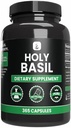 PURE ORIGINAL INGREDIENTS Holy Basil (365 Capsules) Magnezyum Or Rice Fillers, Always Pure, Lab TY