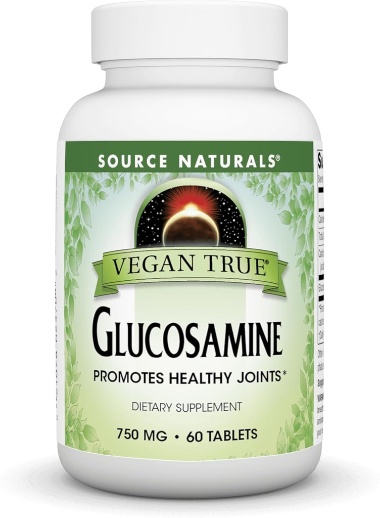 Source Naturals Vegan True Glucosamine, Sağlıklı Ortakları teşvik eder*, 750 mg - 60 Tabletler