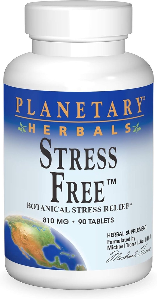Gezegensel Herbals Stres Ücretsiz Calm Formula Tabletleri, 810 mg, 90 Count