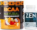 Nutrology Zen Natural Magnezyum Supplement (30 hizmet) & Nutrology BCAA Natural, Plant Based BCAA Toz, Orange Coconut Flavor (30 hizmet)
