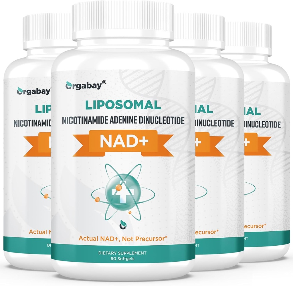 Yagabay Liposomal NAD+ 500 mg, Yüksek Absorpsiyon, TMG 250 mg ile NAD+, Actual NAD Plus Nicotinamid Riboside'dan daha verimli, Destek Hücreleri Enerji, Sağlıklı Ağlama | 240 Softgels