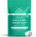 Viter Energy Caffeinated Mints 40 mg Caffeine, B Vitamins, Sugar Free. (Peppermint, 8oz, Bulk Bag)
