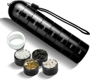 Haftalık Pill Organizer, 7 Gün Ekstra Büyük Kapasite Pill Box Case, Pill Holder Konteyner, Su Supplements, Vitaminler, Fish Oil and Medicine (Black)