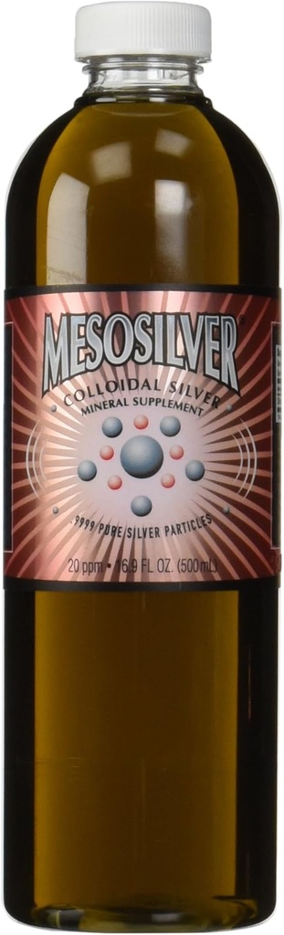 MesoSilver ® 20 ppm κολλοειδές ασήμι, 500 mL/16.9 Oz