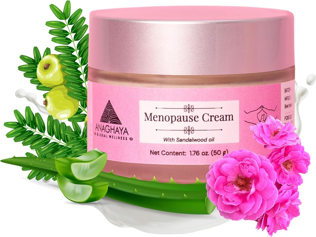 Sandalwood Oil & Pure Rose Water ile kadınlar için şeker | Kadınlar için Menopause Destek - Soothing Relief | Dengeli Doshas | Natural Comfort & Calmness - 1.76 Fl oz