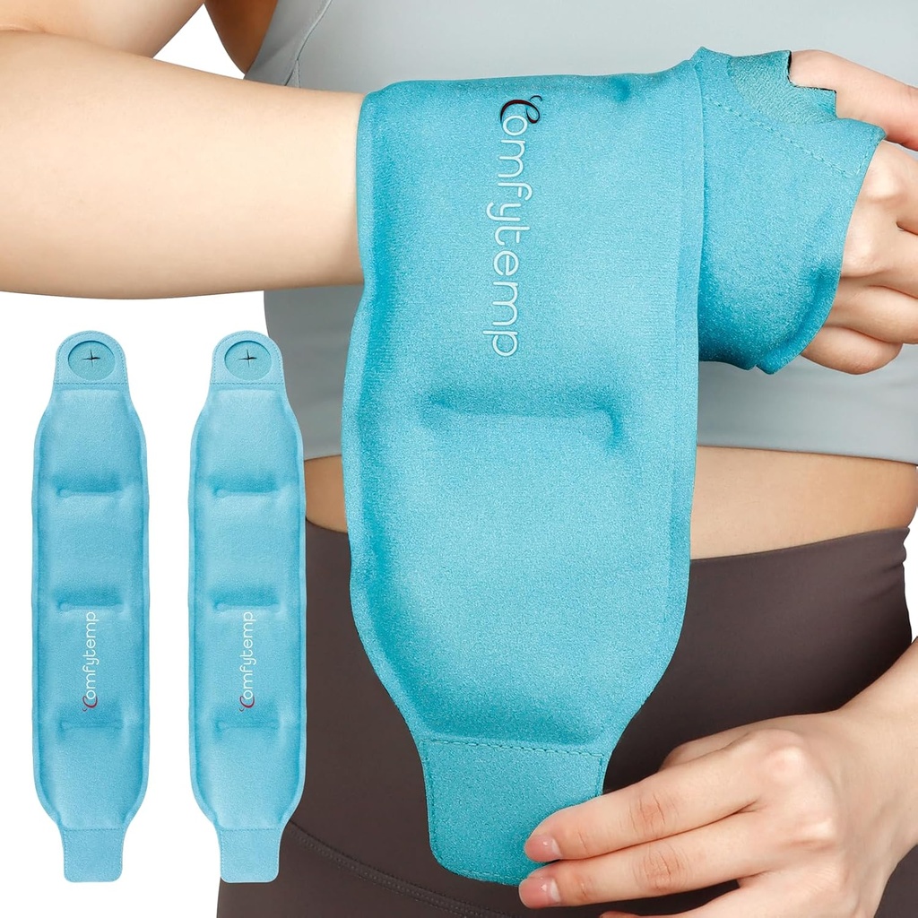 Carpal Tünel Yardımı için Cofytemp Buz Paketi, 2 Packs, FSA Eable, Gel Buz Paketi Injuries için Güvenilir El Ağrısı, Hot Cold Compress Brace, Surgery Recovery Armağanları Erkek Kadınlar