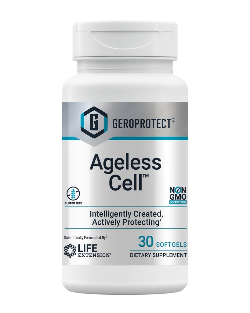 Hayat GEROPROTECT® Yaşsız HücreTM, Hücre Sağlığı, Sağlıklı Ağlama, E, N-Acetyl-L-cysteine, Green Tea Extract, myricetin, Gluten Free, Non-GMO, 30 softgels