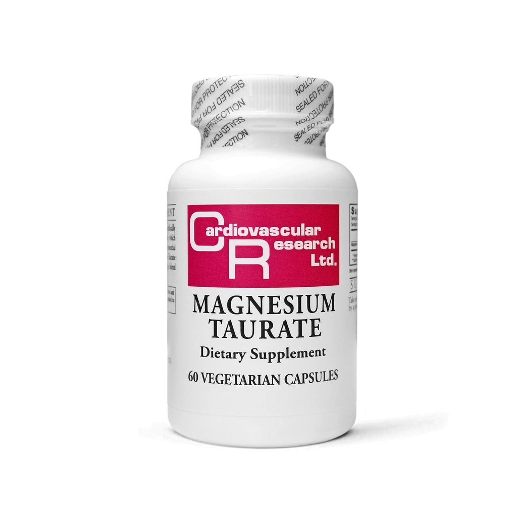 Καρδιαγγειακή έρευνα Μαγνήσιο Taurate 125 mg, 60 κάψουλες, κρεμώδες λευκό