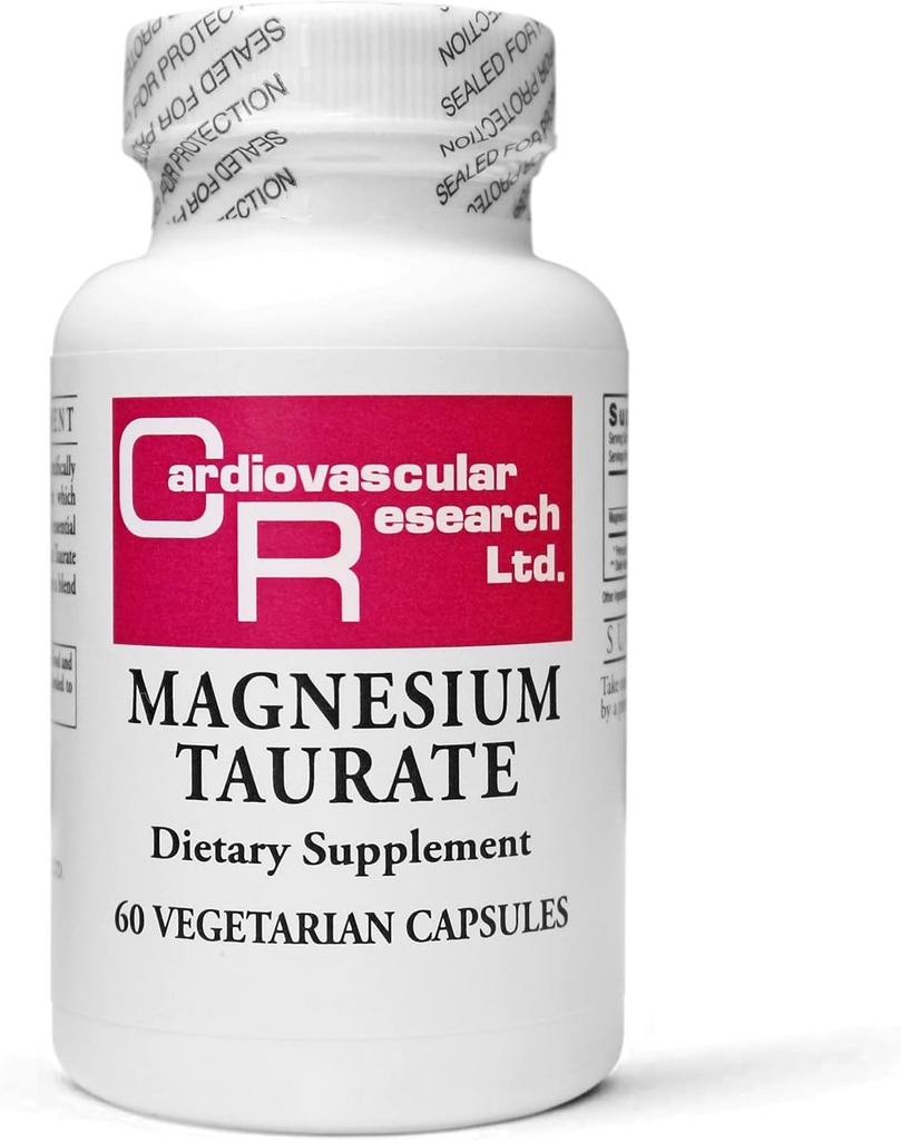 Cardiovascular Araştırma Magnezyum Taurate 125 mg, 60 Capsules, Creamy White