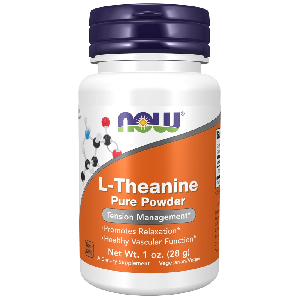 Şimdi Gıdalar Tamamlıyor, L-Theanine Pure Toz, Geriş Yönetimi*, Amino Asit, 1-Ounce