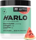 Harlo - Watermelon Salt Electrolyte Drink Mix w/Bovine Collagen & Kretine - Kreatif Toz - Pre Workout Toz - Sugar Free Energy Drinks - Post Workout Recovery