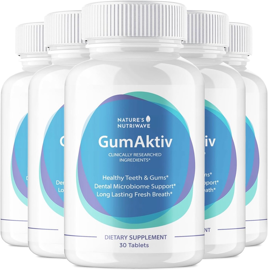 GumAktiv Oral Health Supplement – 3.5 Milyar Probiyotikler, Doğal Oral Denge, Temizler Ağız, Sağlıklı Gums & Dişler, Non-GMO, Gluten-Free | 30 Tabletler, 6 Ay Supply