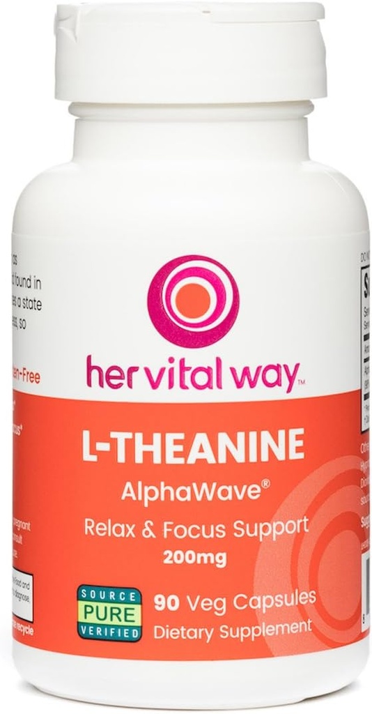 L-Theanine, Ekstra Kuvvet 200 mg Rahat ve Focus Desteği, AlfaWave ile