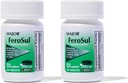 Major Ferosul - Σιδήρου Sulfate 325mg δισκία με 65mg στοιχειώδους σιδήρου - Συμπλήρωμα σιδήρου για γυναίκες, άνδρες - πράσινο - 100 κόμης (2 συσκευασία)