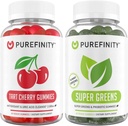 PUREFINITY Tart Cherry ve Super Greens Gummies Sche (Uric Acid Flush & Cleanse with Your Daily Greens)
