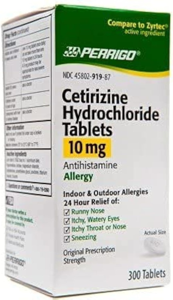 Perrigo Cetirizine Tablet Tabletler 10 mg, 300-Count