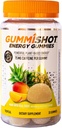 GummiShot Energy Gummies, 2475 mg of Plant-Based Caffeine Chews per Şişe, Long Lasting Energy Bransons, Tropikal (33ct)