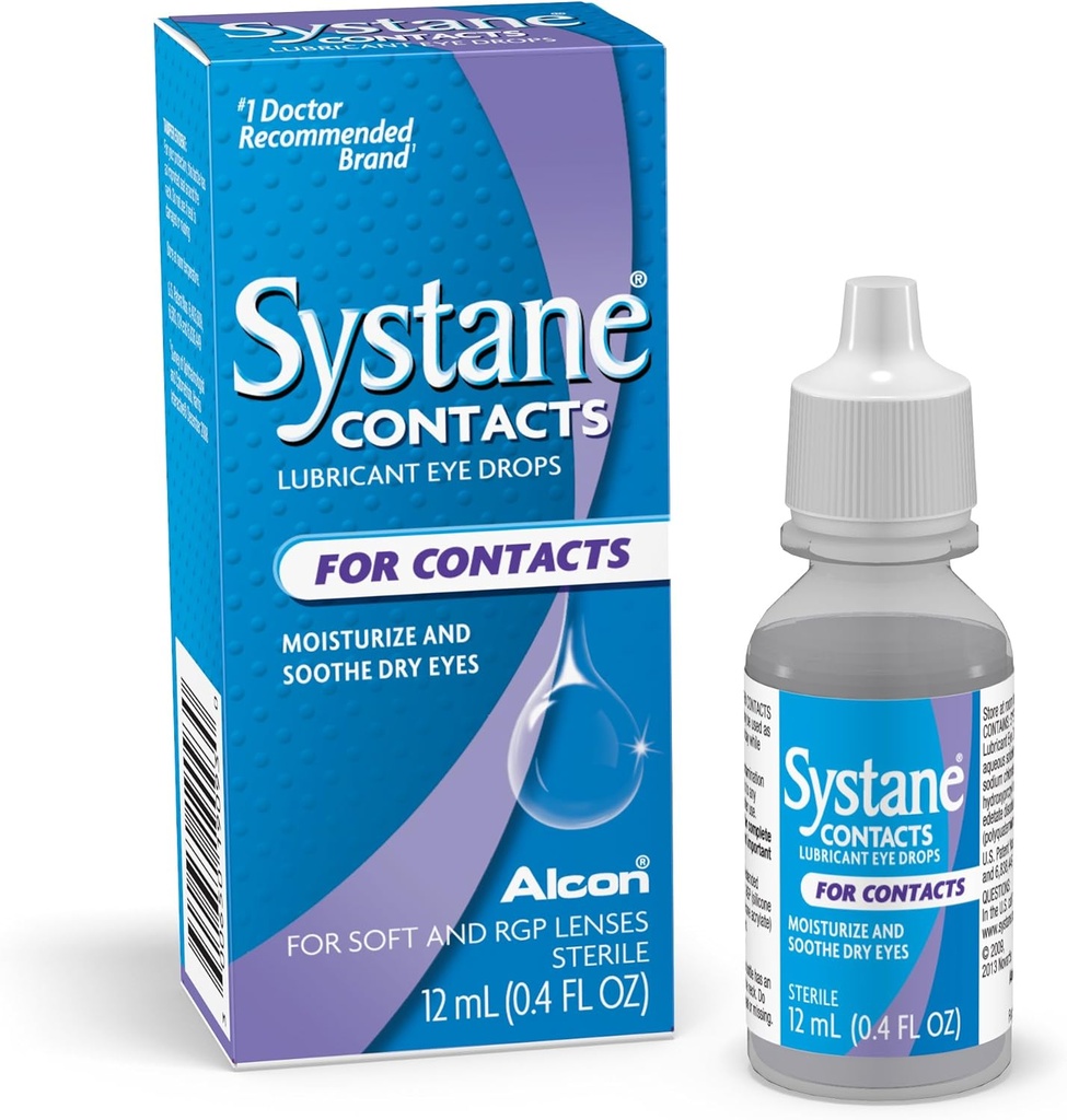 Επαφές Systane Καταπραϋντικές σταγόνες-0.405 oz, 12mL
