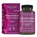 Reserveage Beauty, Resveratrol 500 mg with Pterostilbene, Antioxy Supplement for Immune Support & Heart Health, Supports Health Aging, Paleo, Chem, 60 Capsules (60 Hizmet)
