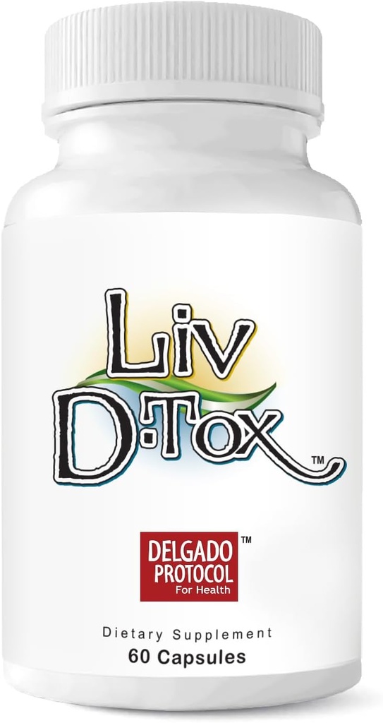 Liv D-Tox - 60 Capsules - Liver Detox ve Cleanse Support Health Supplement, Turmeric Root Extract, Milk Thristle ve Asparagus