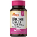 Sundance Saç, Skin & Nails Vitaminleri | 5000mcg | 60 kaplamalı Caplets | Biotin ve Collagen | Non-GMO & Gluten Free Supplement