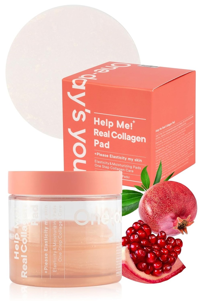 ONE-DAY'S YOU Help Me! Real Collagen Pads | Skin Firming & Moisturing | Daily Use | 70 Pads | Kore Skincare for Firm & Youthful Skincare