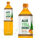 Nature's Goodness Aloe Vera Drink with Pulp Mango Flavor - 50.7 Fl Oz (1.5 L) - Gerçek Aloe Vera Juice ile Yenileme