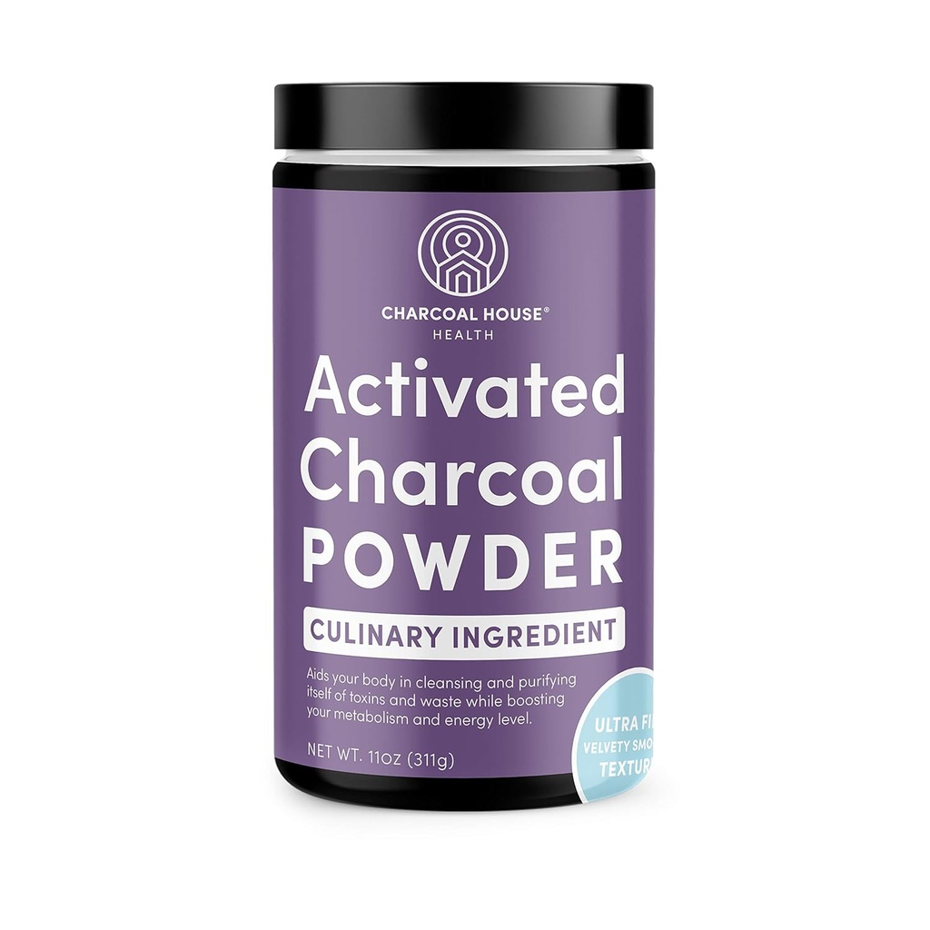 ULTRA FINE Coconut Aktif Charcoal Toz - Culinary ve Kozmetik Uygulamaları, Velvety Smooth Texture for Smoothies, Ice Creams, Pastries, Soaps, Ultra Fine For a Soft Ultimate, No Grit!