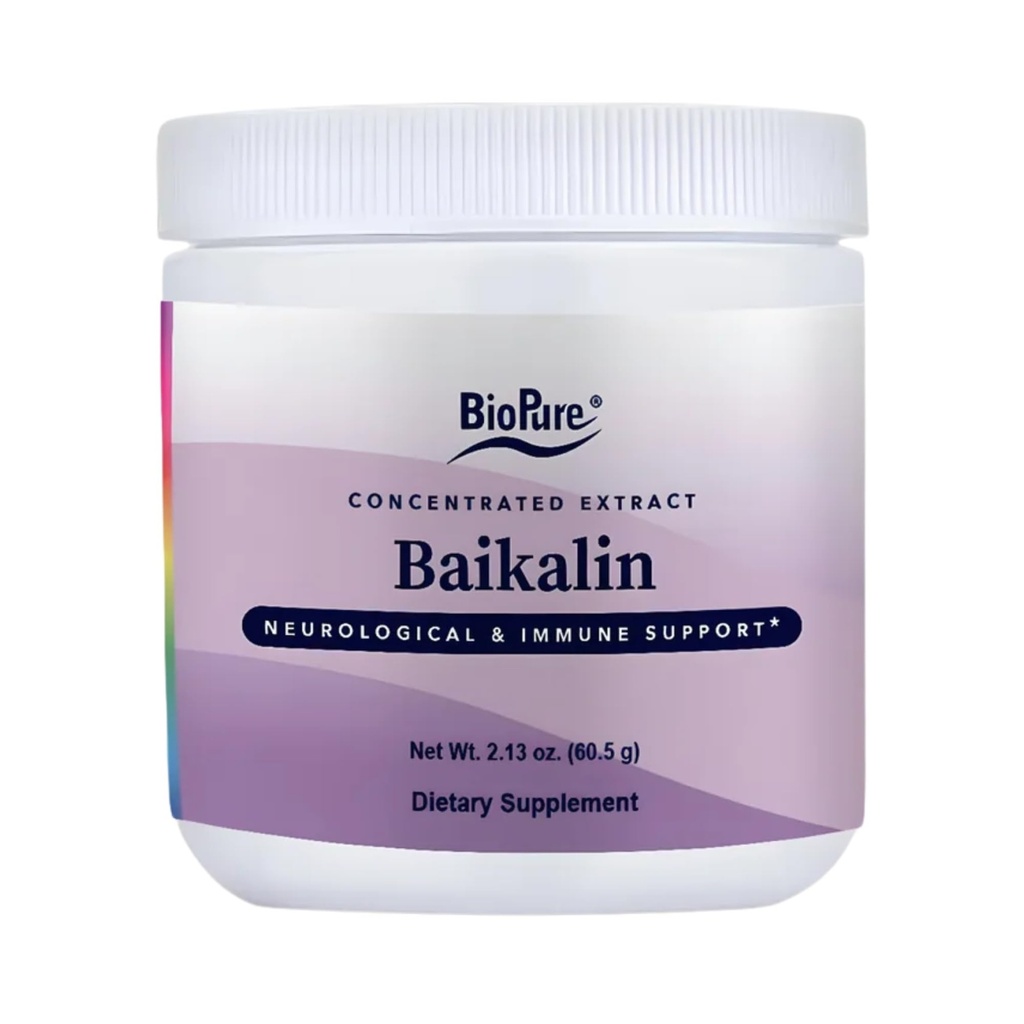 BioPure Baikalin Powder - Βότανο Baiscalin εκχύλισμα από ρίζες της κινεζικής Skullcap για την υποστήριξη Νευρολογικό, Νευρικό, & Ανοσοποιητικό Σύστημα, Διαχείριση Στρες, και το σύνολο ισορροπίας και ευεξίας του σώματος – 50g