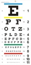 Eye Chart, Eye sınavları için Snellen Eye Chart, 22x11 Inches Plastik Low Vision Eye Charts Wall Chart with Metal Eyelet for Kids Concept (20 Feet Test Distance)