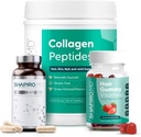 Inner Wellness Trio - Διαιτητικά συμπληρώματα για πλήρη, ισχυρή, υγιή μαλλιά - σκόνη κολλαγόνου, καθημερινή βιταμίνη, και προβιοτική φόρμουλα 