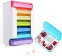 Pill columnss 7 Piece Set Pill Organizer 6 Times a Day Weekly Pill Case Pill columnss with columns Travel Pill columns 7 Day 42 Copartments for Drug Vitamin Fish Oil Supplements