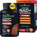 NAD+ Supplement - Enerji, Focus, Skin & Anti-Aging Desteği için Pure NAD Plus'ın 500 mg of Pure NAD Plus for Energy, Focus, Skin & Anti-Aging Support - Gluten Free Non-GMO NAD Supplements for Women & Men (60 Kont)