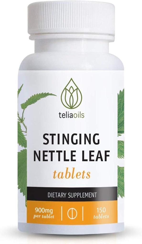 Teliaoils Nettle Leaf Capsules 900mg - Mevsimlik Yardım için Nettle Türlü Tabletler, Immune & Respiratory Desteği - 150 Vegan Capsules