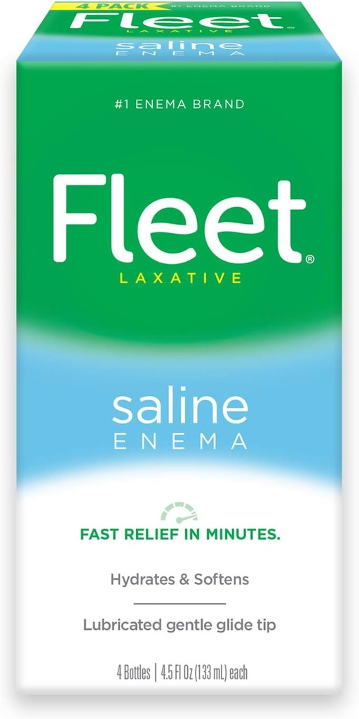 Filo Laxative Saline Enema for Adult Constipation, 4.5 fl oz, 4 Şişes