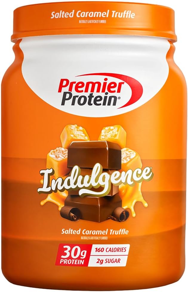 Premier protein Indulgence protein Toz, Salted Caramel Truffle, 30g protein, 3g Sugar, Gluten Free (17 hizmet)