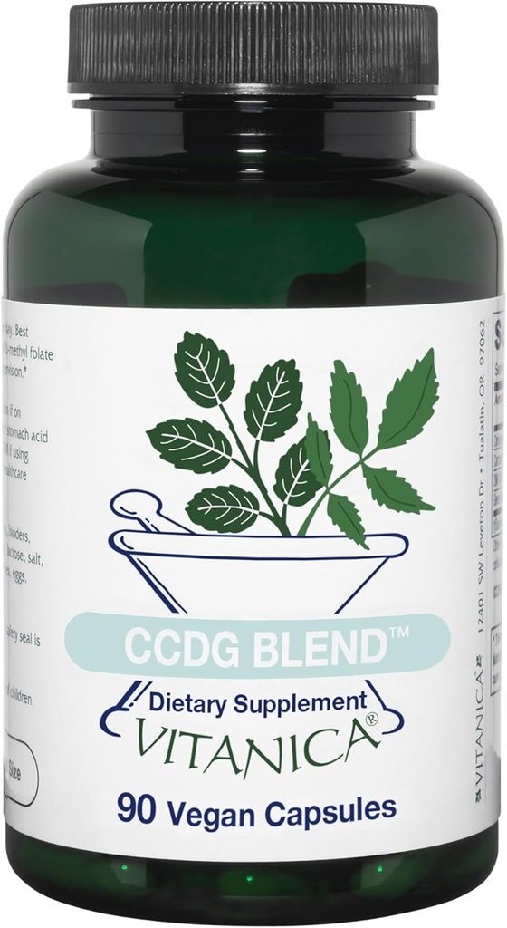 Vitanica CCDG, Immune Support, DIM Supplement 200 mg, Türkiye Tail Mushroom, Turmeric, Green Tea, Vegan, 90 Capsules