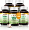 Lovita Odorless Capsule Capsules, 5000 mg Fresh, Equivalent, 1.25% Allicin Extract, Supports Heart, Blood Pressure, Cholesterol & Immune System, Non-GMO, Gluten-Free, 300 Vegan Capsules