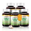Lovita Odorless Capsule Capsules, 5000 mg Fresh, Equivalent, 1.25% Allicin Extract, Supports Heart, Blood Pressure, Cholesterol & Immune System, Non-GMO, Gluten-Free, 300 Vegan Capsules