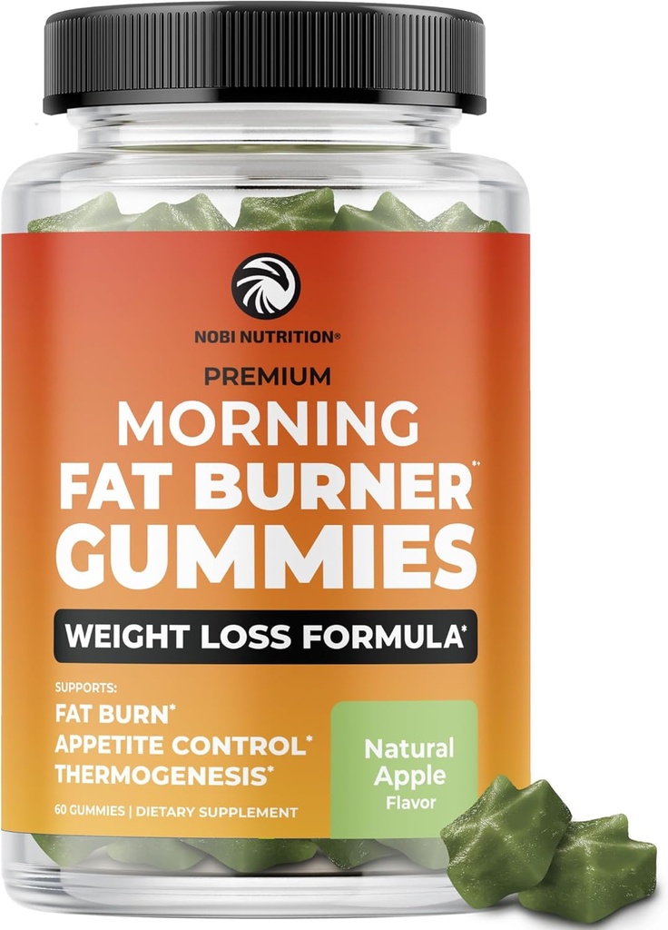 Sabah Fat Burner Gummies | Kadınlar ve Erkekler için Kilo kaybı | Green Tea, Garcinia, Green Coffee Bean & More | Appetite Suppressant & Metabolism ATM | 60 Gummies