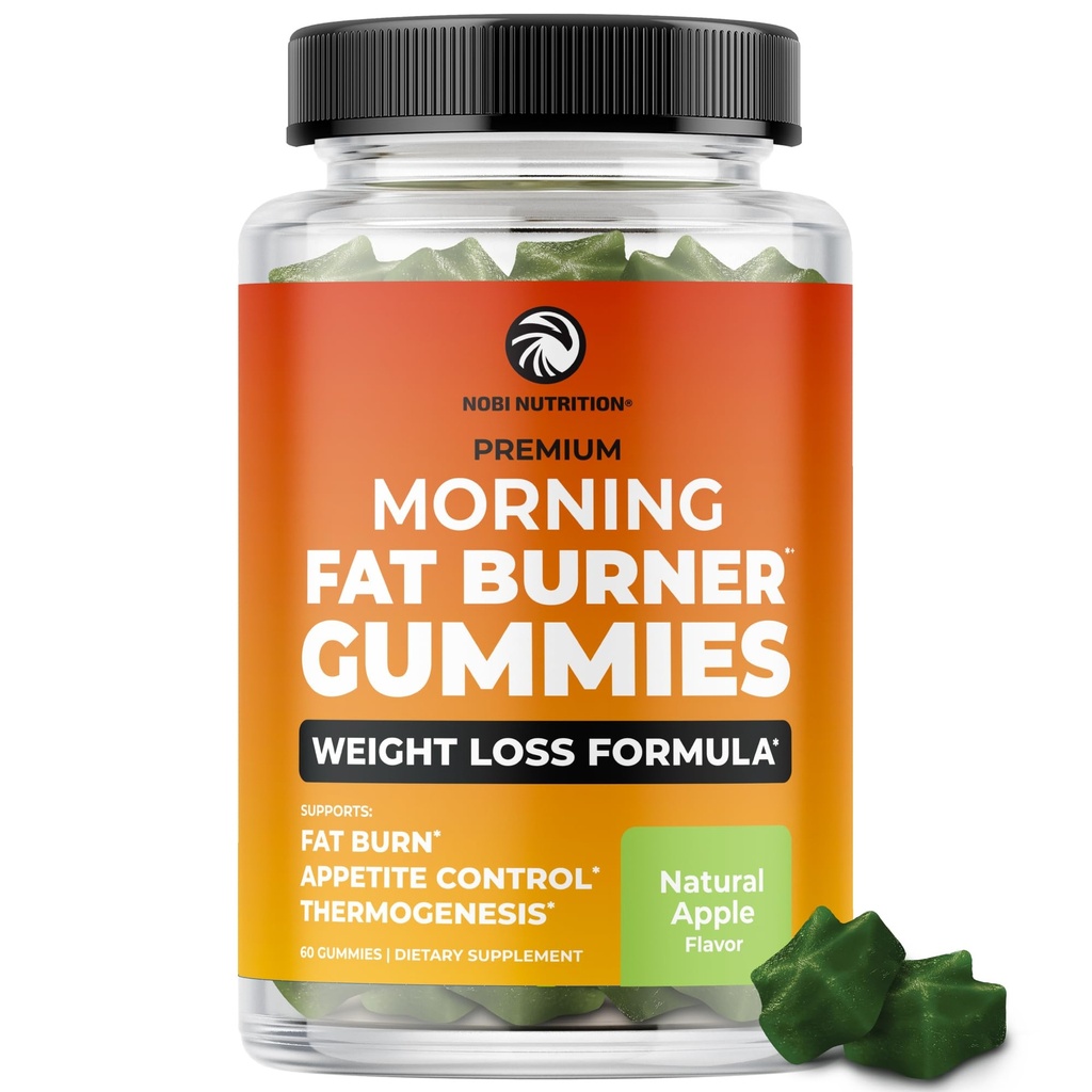 Sabah Fat Burner Gummies | Kadınlar ve Erkekler için Kilo kaybı | Green Tea, Garcinia, Green Coffee Bean & More | Appetite Suppressant & Metabolism ATM | 60 Gummies