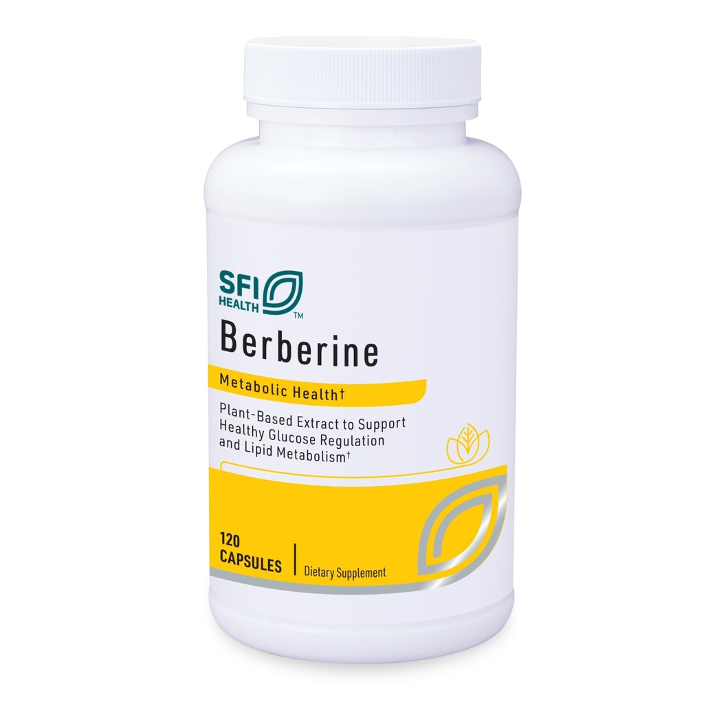 Klaire Labs SFI Health Berberine HCI 500mg - Συμπλήρωμα Βερβερίνης - Χωρίς γλουτένη, Hypoallergenic (120 κάψουλες)