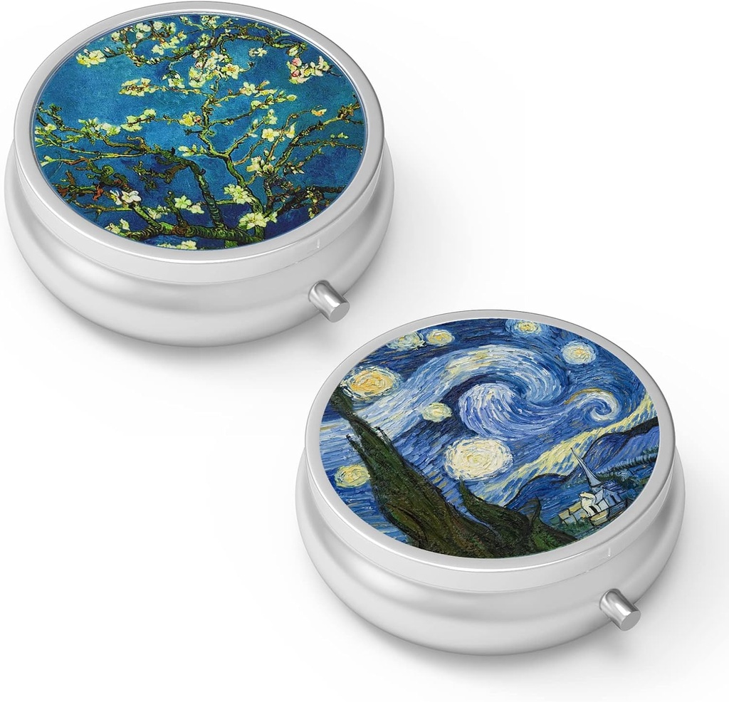 Pill Box 3 Karşılaştırma Küçük Pill Vakası, Pocket veya Purse Pill Organize Pill Konteynerleri Vitaminleri, İlaçları, Balık Yağı ve Supplements(2ücretli)