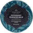 Svasthya Body & Mind Peppermint Headache Balm by Svasthya - Instant & Lasting Sinus, Migraine & Stress Headache Relief, Has Peppermint, Lavender, Marjoram, Myrrh -% 100 Natural, Made in the USA, 2 oz