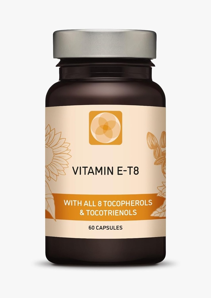 All 8 Tocopherols ve Tocotrienols Vitamin E- Contains no PAH's, Heavy Metals, Contaminants or Preservatives - Sertifikalı Sürdürülebilir - Saç, Scars ve Skin (60)